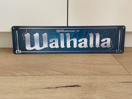 WALHALLA METALL SCHILD / SCHILD NEU! 40 x 10 cm