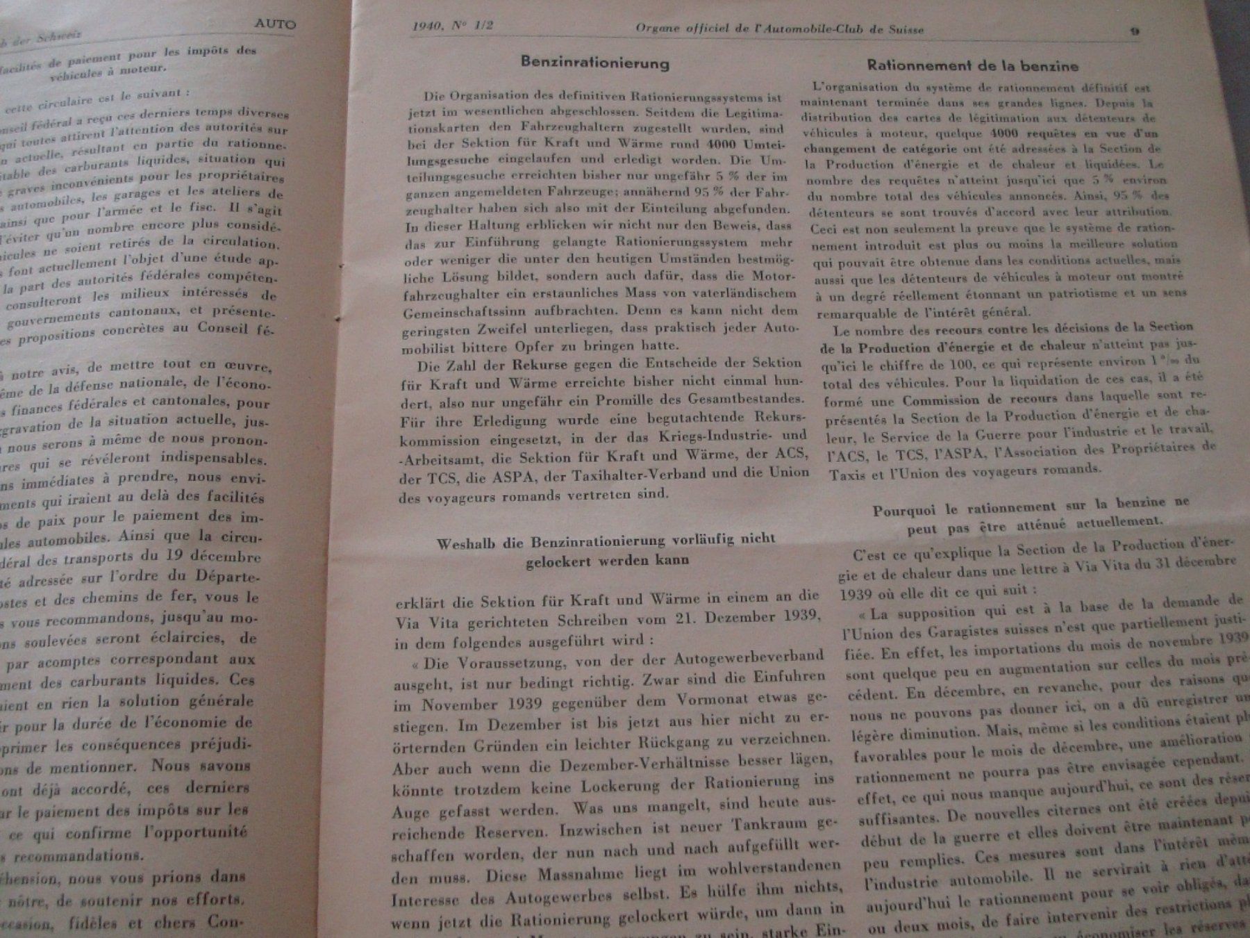 Revues & Magazines: Zeitung - Auto - ACS - 1940 - Heft Nr. 1/2 – D'occasion à Neuenegg par flohcante 4