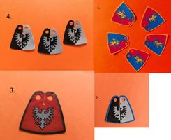 Umhang Falke für Ritter, geeignet für Figuren von Lego Löwe
