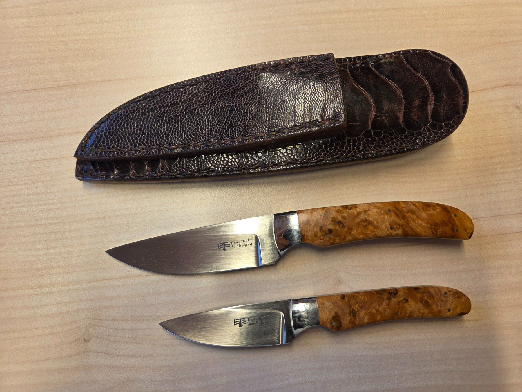 Accessori: Magnifique ensemble couteaux Tinus Beukes / rareté / unique – Nuovo e nell'imballaggio originale da Estavayer-le-Lac venduto da sstt 5