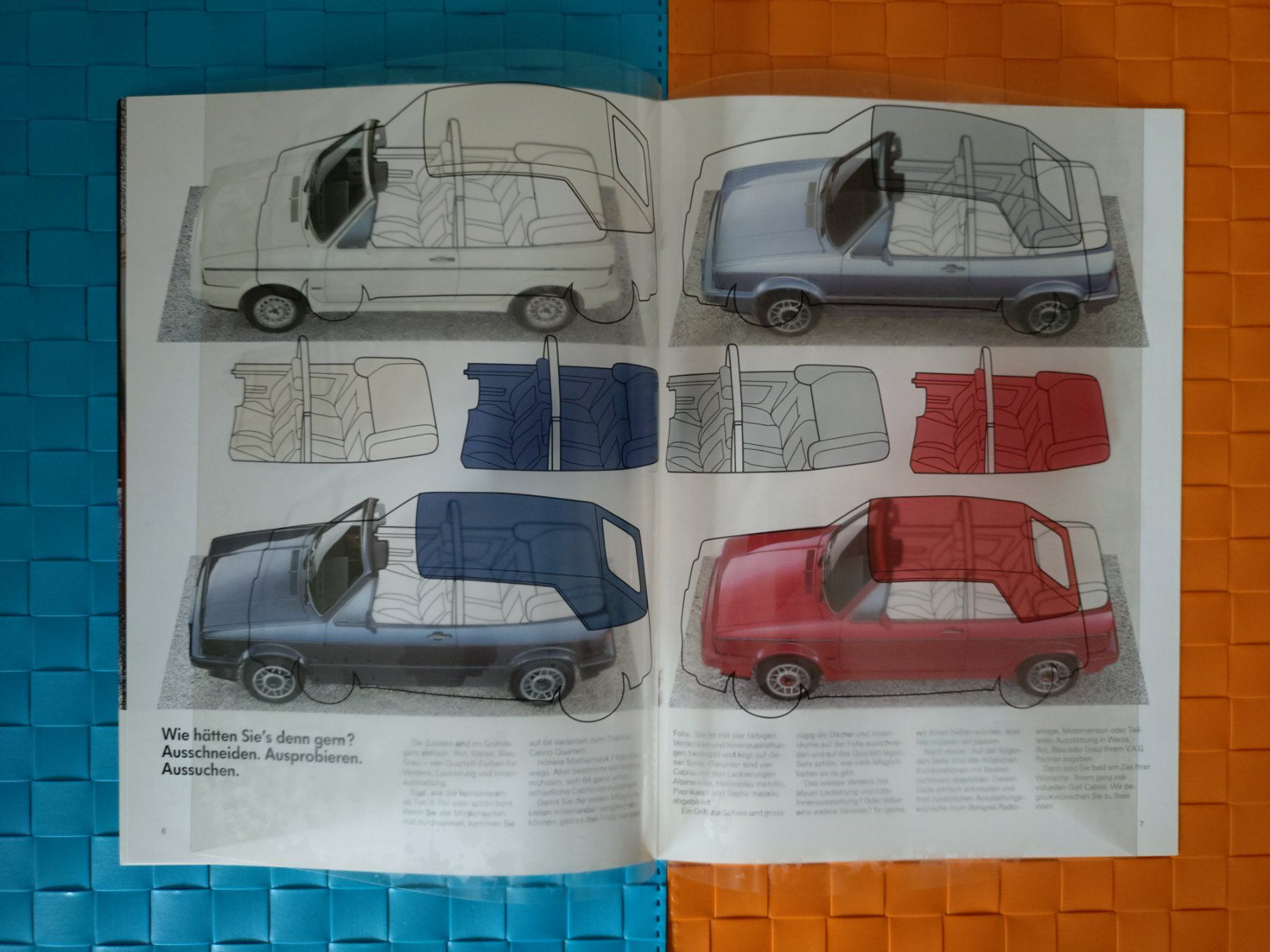 Riviste & Magazine: VW GOLF I CABRIO QUARTETT 1987 - Prospekt / Katalog – Nuovo (secondo la descrizione) da Viganello venduto da CARLiteratur 4