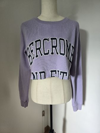 Abercrombie & Fitch Cropped Sweatshirt M – Flieder 