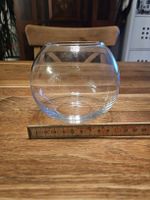 Kugelvase aus Glas transparent guter Zustand 12cm