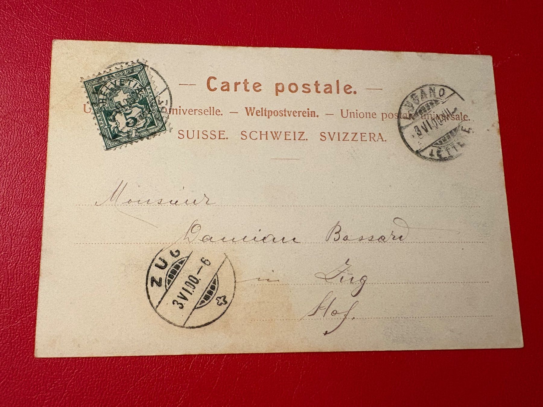 Cartoline postali: 1900 // Lugano dal Paradiso – Usato da St-Légier-La Chiésaz venduto da Theo005 1