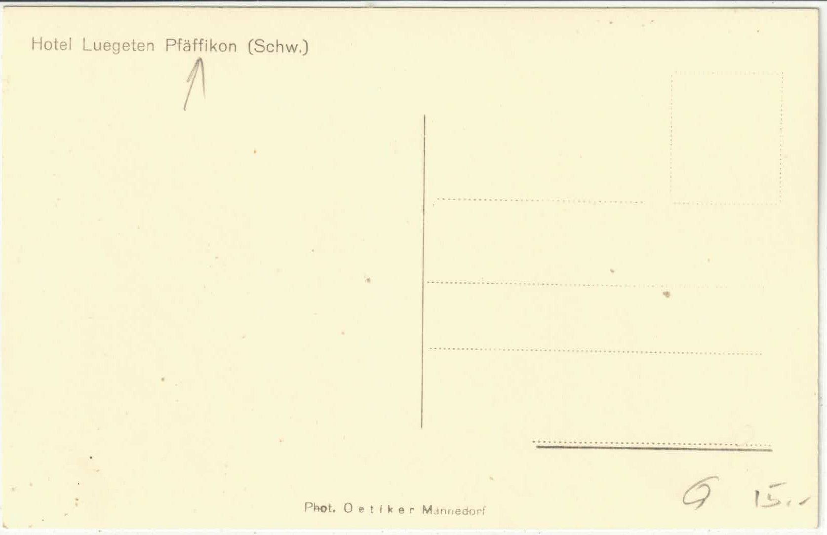 Cartoline postali: Hotel Luegeten - Pfäffikon SZ – Usato da Ettingen venduto da Kartenplanet 1