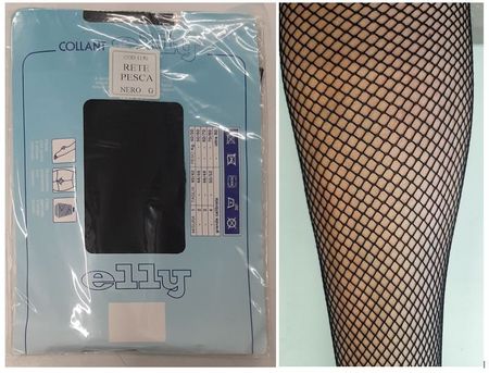 Elly Sommer Netz Strumpfhose Gr.L/XL, Schwarz (Nero)