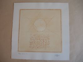 Prägedruck Herbst v Fritz Baack sig. Relief Druck Radierung