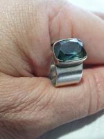 Art-Déco Designer Spinell Band Ring in 835er Silber