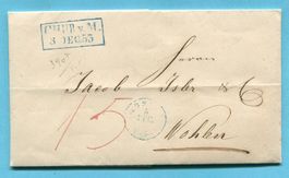 Faltbrief von Chur nach Wohlen 1853