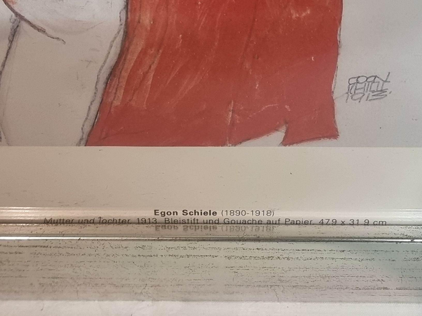 Grafica & Litografie: Egon Schiele Mutter und Tochter, 1913, gerahmtes Bild – Usato da Zürich venduto da Budget-Brocki 2