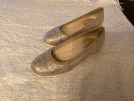 Gabor Ballerinas, Gr. 4,5 ,Gold Optik