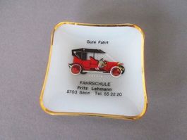 Austin Oldtimer Aschenbecher,  Fahrschule F. Lehmann, Seon