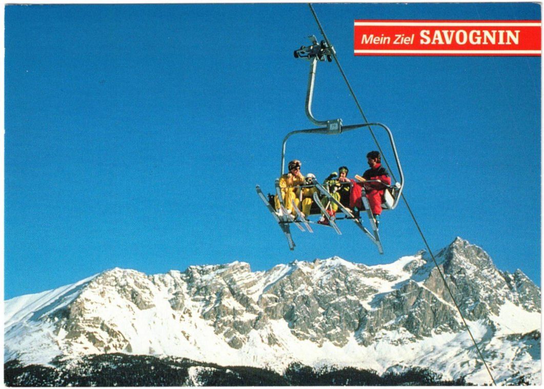 Cartoline postali: Savognin - Sessellift Tiginas – Usato da Binningen venduto da Mountainrider