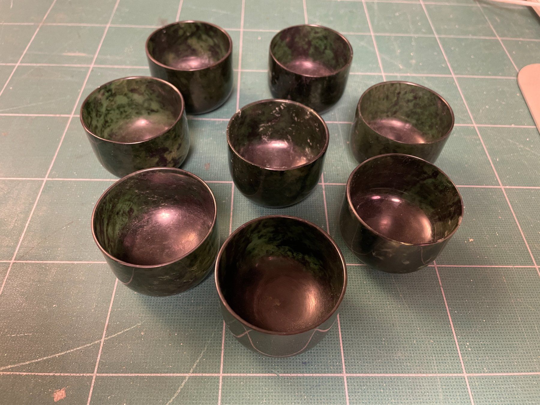 Bicchieri: Nephrit (Jade) 8 Trinkschälchen / Gläser – Nuovo (secondo la descrizione) da Zürich venduto da luk_bv8r 3