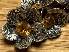 Vintage Brosche Blumenmuster
