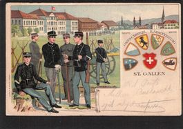 #Ostschweiz. Kadettentag St.Gallen 1899 , gel. 1899