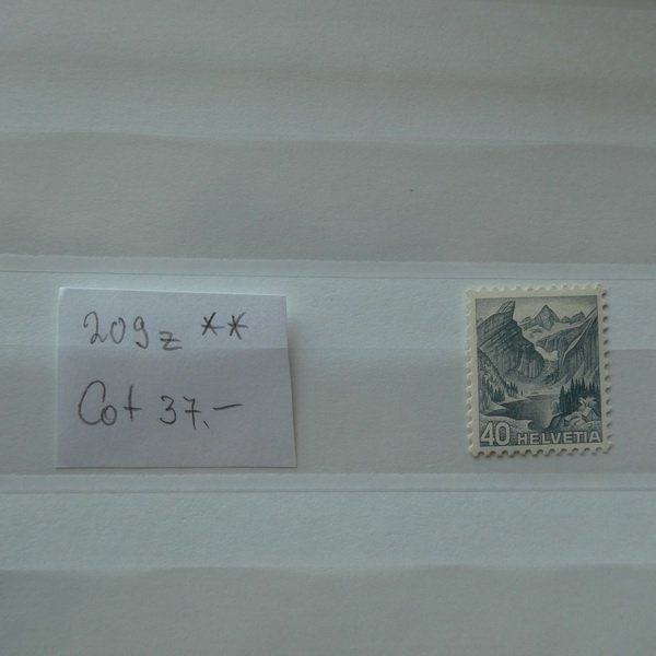 Alle Briefmarken: Nr. 209z ** Neue Landschaftsbilder – Neu (gemäss Beschreibung) aus Egliswil von Trens01