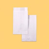 1000 weisse Papierbeutel mit Seitenfalte Grösse: 8+3.5x15cm
