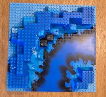 Lego Bauplatte, 32x32, Unterwassermuster