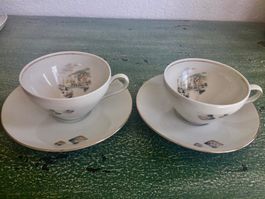 2 Vintage Winterling Porzellan Tassen