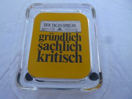 Werbung Zahlteller "Der Tagesspiegel" Glas 50er-Jahre Top!