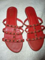 sandales en cuir rouge pointure 41 d'été pour femme