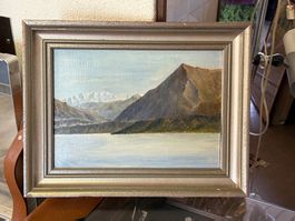 HEUBERGER O. Oelgemälde Niesen Thunersee signiert