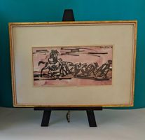Otto Gilli Art brut naive Kunst Originales Kunstwerk, sign.