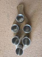 Set of 6 Pewter Shot Glasses - Swiss Souvenir - Vintage