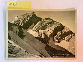 alte Postkarte Säntis 2504m Berghotel, 1952