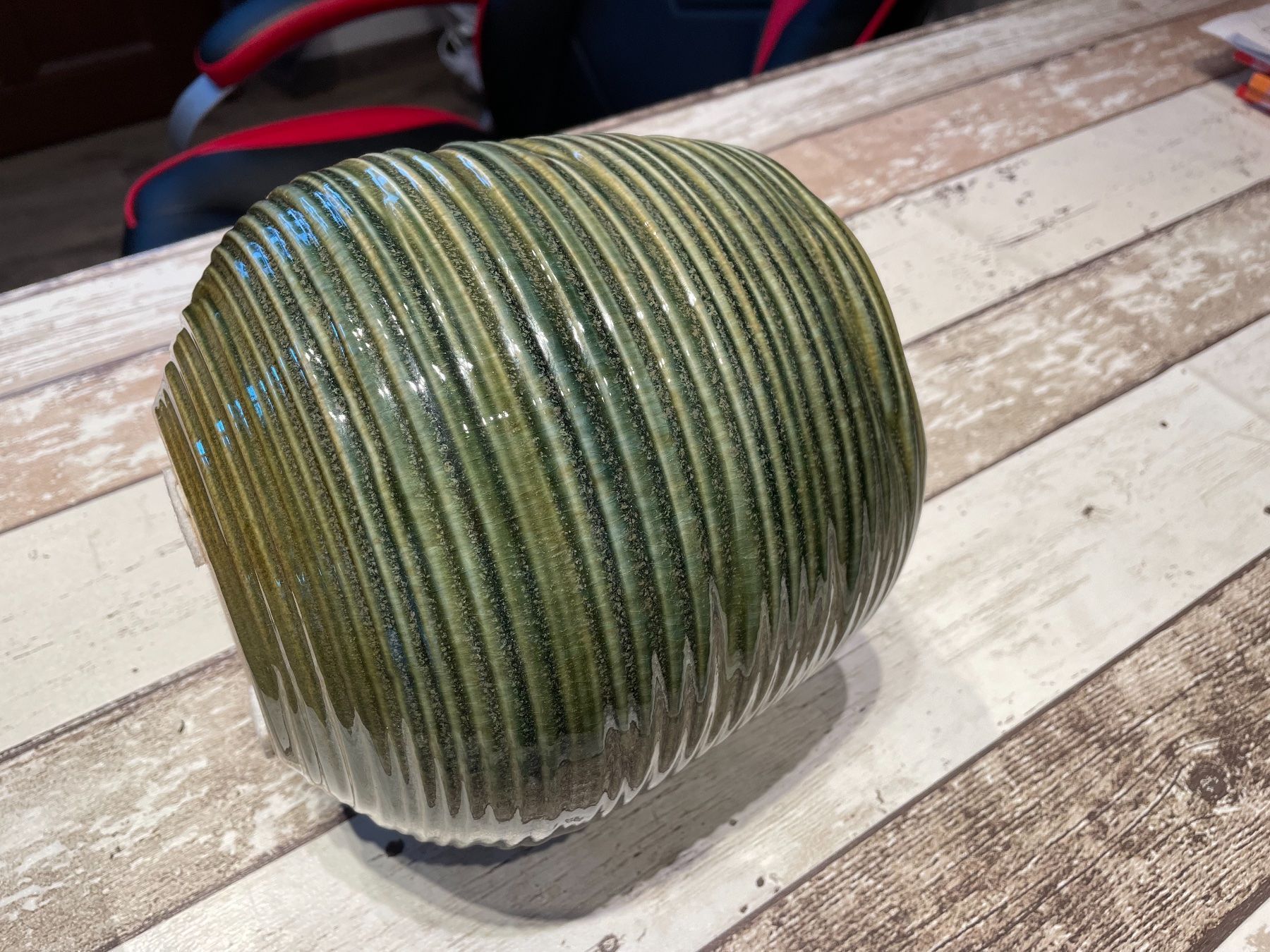 Interio Blumentöpfe: Blumentopf Vase Keramik grün Interio neu – Neu (gemäss Beschreibung) aus Gelterkinden von G-Power-Cars 6