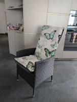Gartenstuhl Polyrattan Hochlehner mit Auflagen