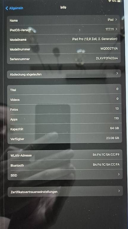 Tablettes PC: iPad Pro 2. Generation – D'occasion à Unterentfelden par Isi_86 3