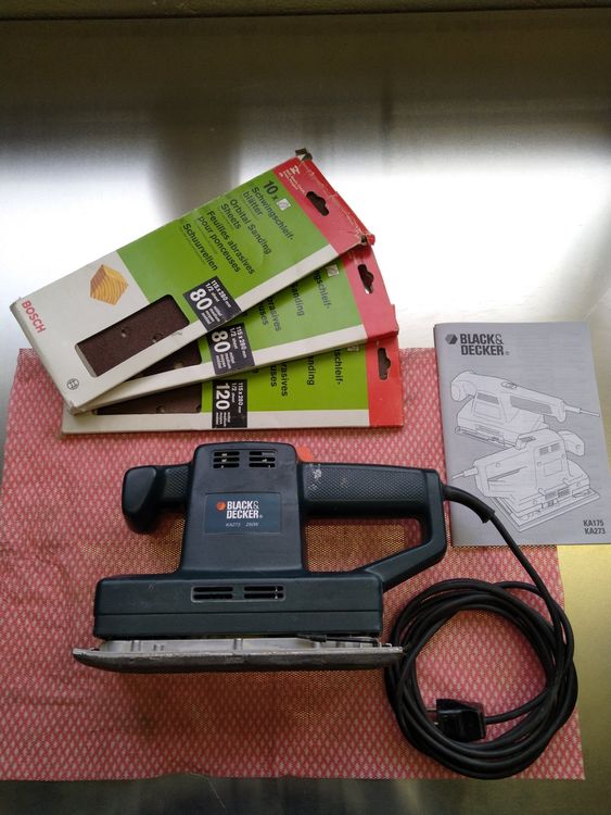 Ponceuse Vibrante Black & Decker KA273 – 250W – Fabriquée En Angleterre – Occasion état Collection