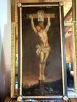 Peinture Christ en croix 1800 - Christus am Kreuz 1800