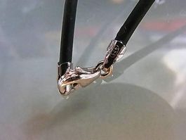 Kette schwarz 2mm  mit 925er Verschluss