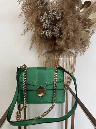 GRÜNE TOPSHOP UMHÄNGETASCHE MIT KETTE