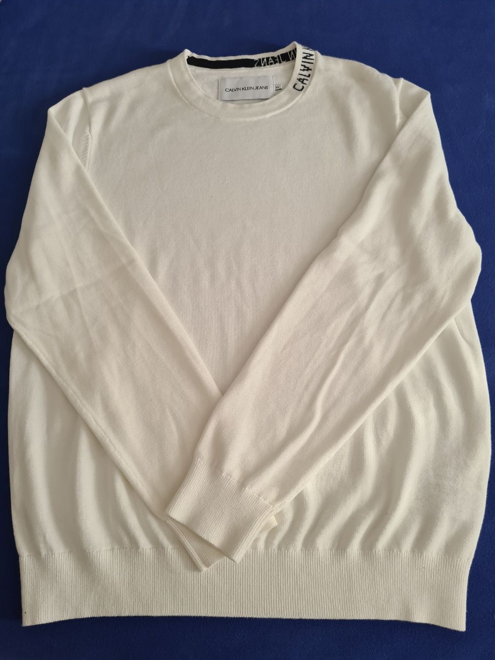 Calvin Klein Maglioni & Felpe: Calvin Klein Jeans Pullover Gr. XL, weisser Herrenpulli Neu – Nuovo e nell'imballaggio originale da Winterthur venduto da Jana1701 2