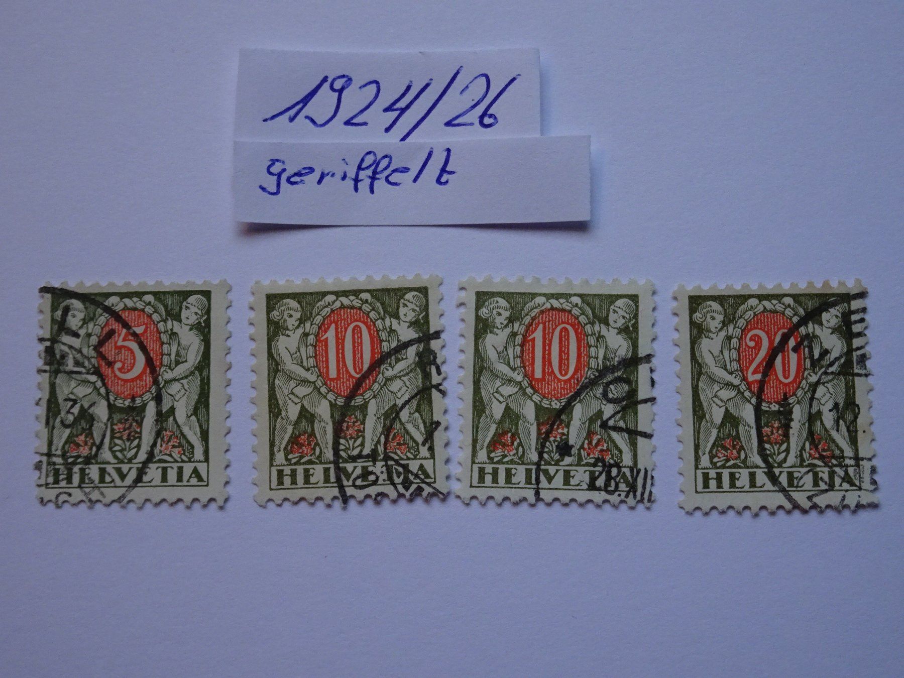 Alle Briefmarken: Porto 1247/26  geriffelt – Gebraucht aus Aadorf von Chnorli-Furz