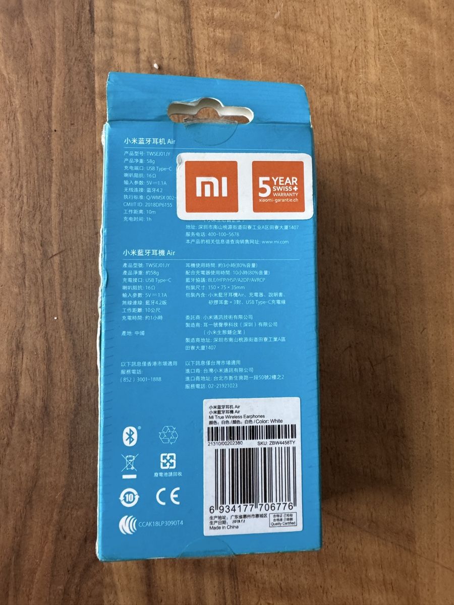 Xiaomi Cuffie: Xiaomi Air - Bluetooth Kopfhörer - neu, Originalverpackt – Nuovo e nell'imballaggio originale da Kreuzlingen venduto da The.KNGE.Family 1