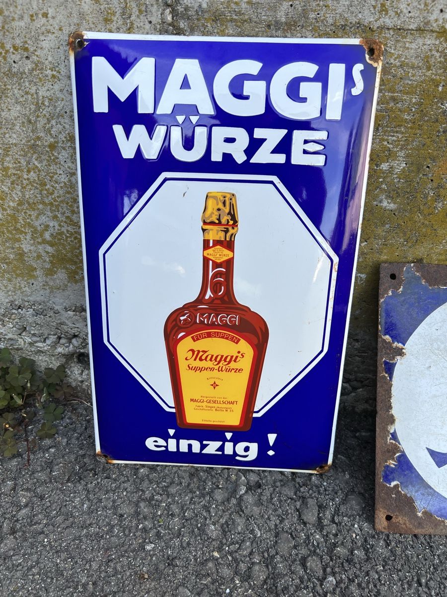 Insegne: Maggi Würze einzig Emailleschild – Usato da Theilingen venduto da ovi123