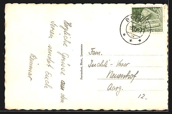 Cartoline postali: AK Bonfol, Ortspartie mit Kirche, 1931 – Usato da Berlin venduto da bartko-reher 1