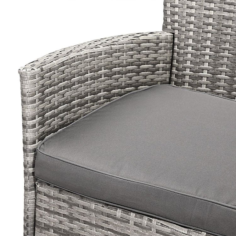 Polyrattan Sitzgruppe 9 teilig - Grau 5