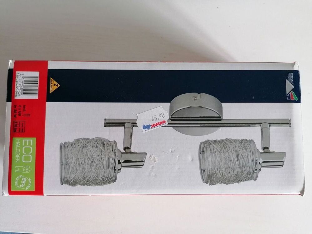 Eglo Lampadari & plafoniere: Schicke Chrom-Lampe mit 2 Strahlern - Neu – Nuovo e nell'imballaggio originale da Emmen venduto da Tigerlady 1