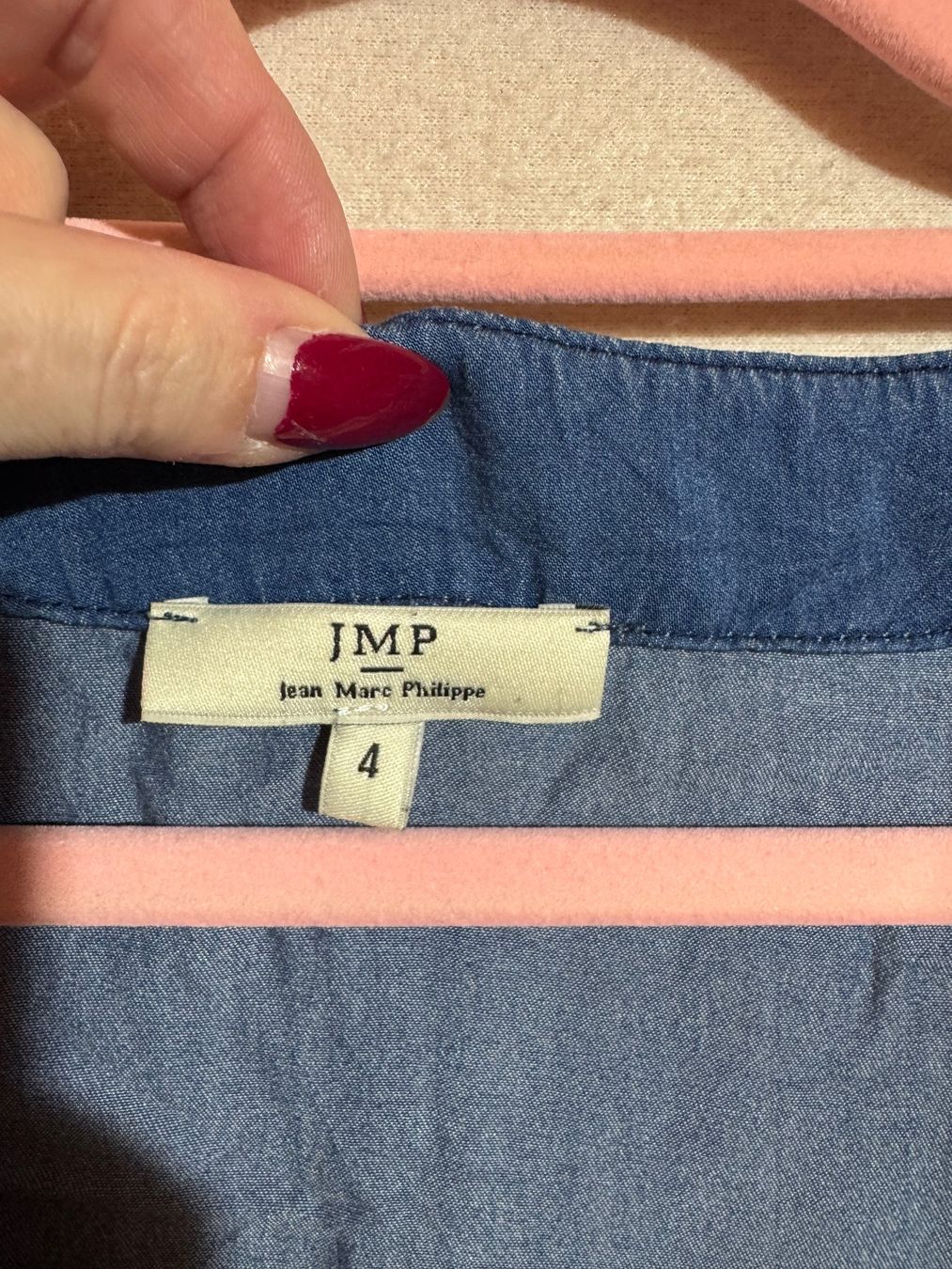 Camicette: Blaue Bluse von JMP Gr. 44 100% Viskose – Usato da Grosswangen venduto da SALE_SALE_SALE 2