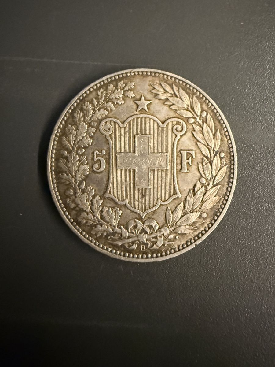 Alle Münzen: Pièce 5 FRS 1907 – Gebraucht aus Posieux von DC1109