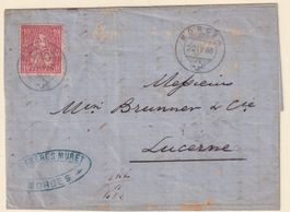 Faltbrief mit Sitzender Helvetia 10,mit Firmenstempel++++