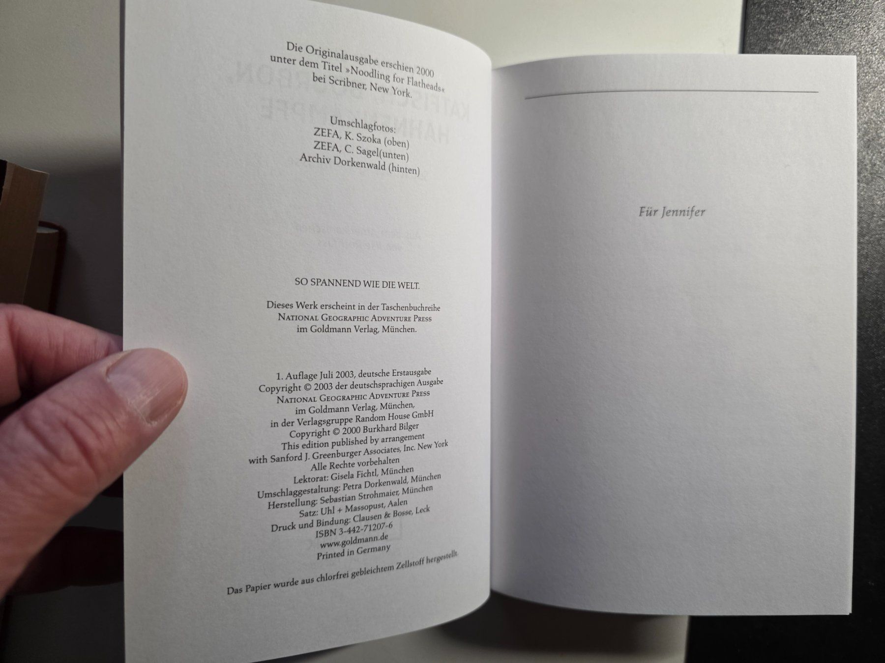 Bücher: Katfisch, Bourbon, Hahnenkämpfe - Burkhard Bilger - 2003 – Gebraucht aus Walterswil BE von Lonitti 2