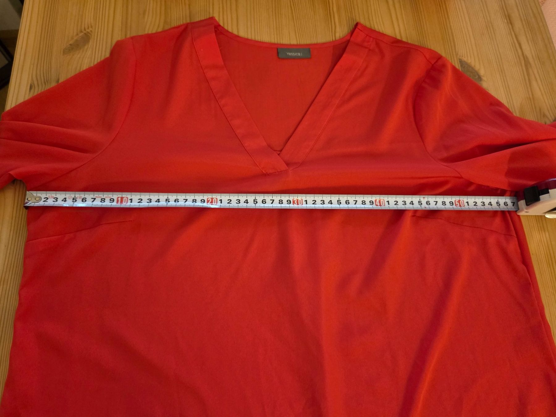 C&A Camicette: rote Polyester Bluse, 44, Yessica – Usato da Liestal venduto da ITOlio 5