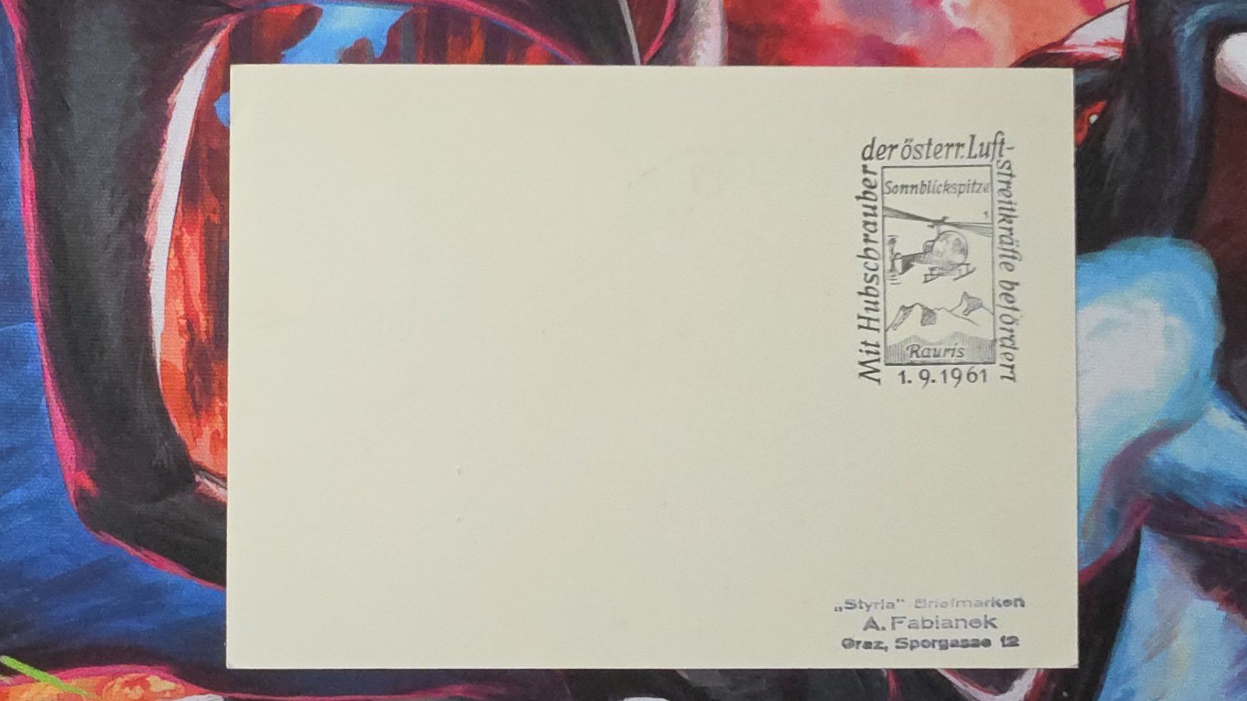 Alle Briefmarken: CL35 Carte Postale + Timbre Autriche 1961 – Gebraucht aus Cousset von Patrick_Collections 1